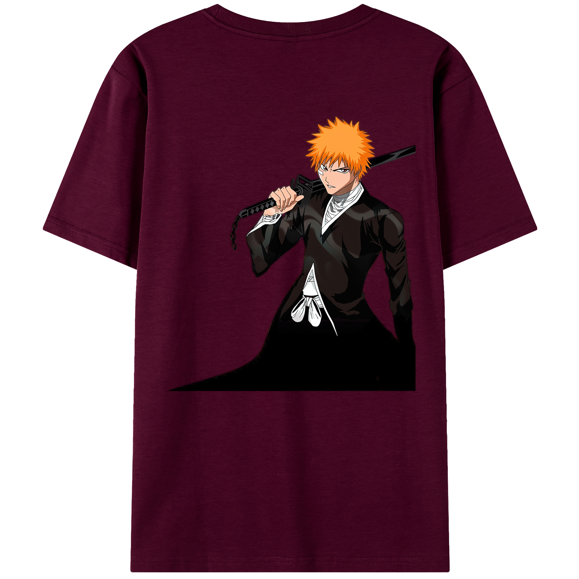 （画像用） ブリーチ 黒崎一護（くろさき いちご）BLEACH Kurosaki Ichigo レディース半袖Tシャツ(バックプリント)